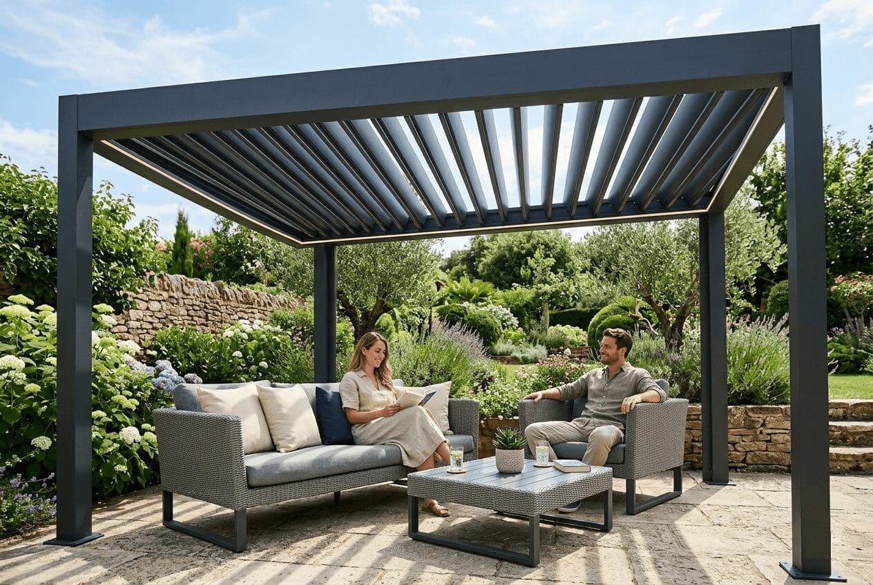 A Louvered Pergola for Customized Use