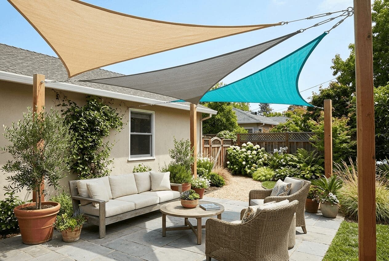 Experimenting with shade sail