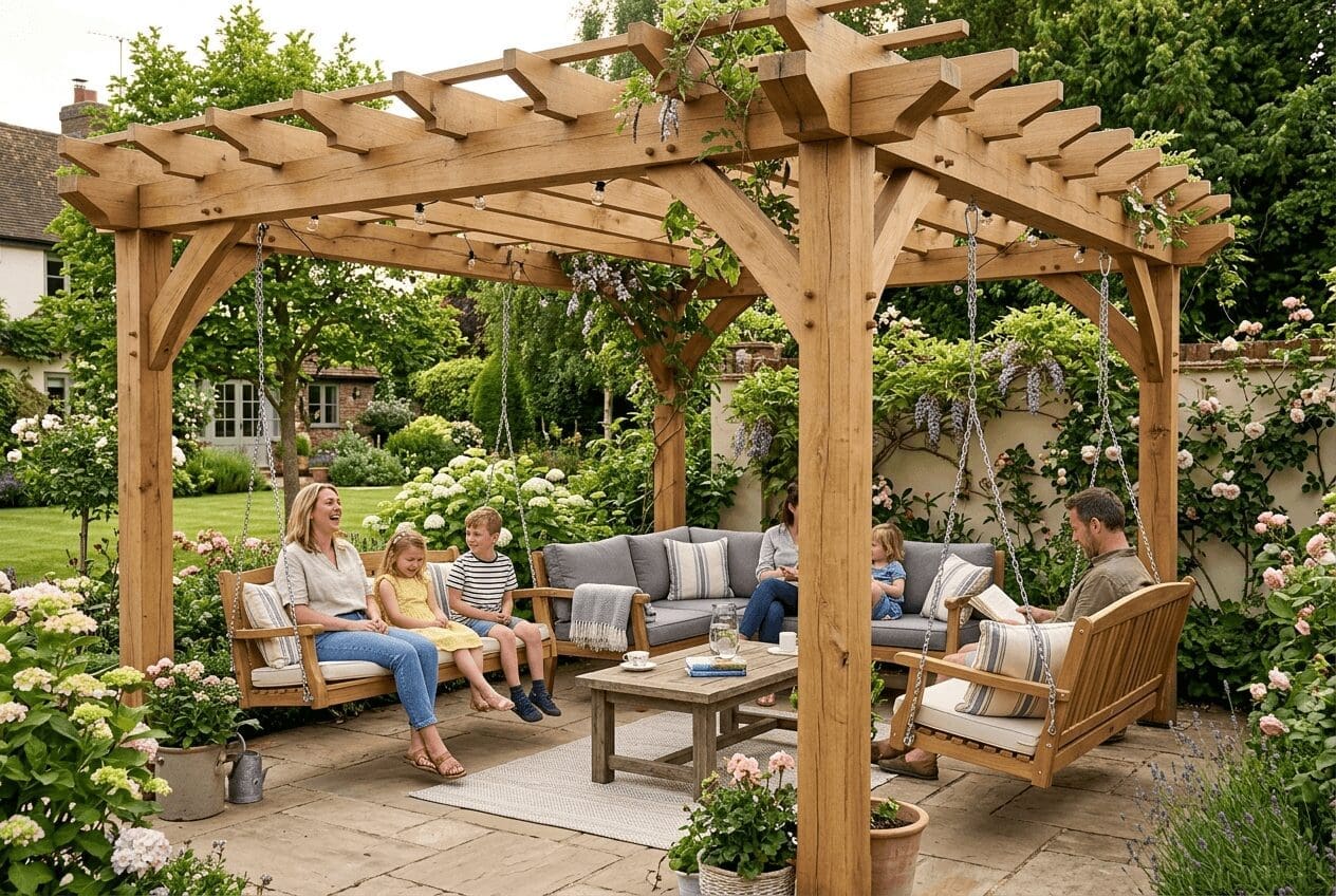 Swing Seats on the Pergola