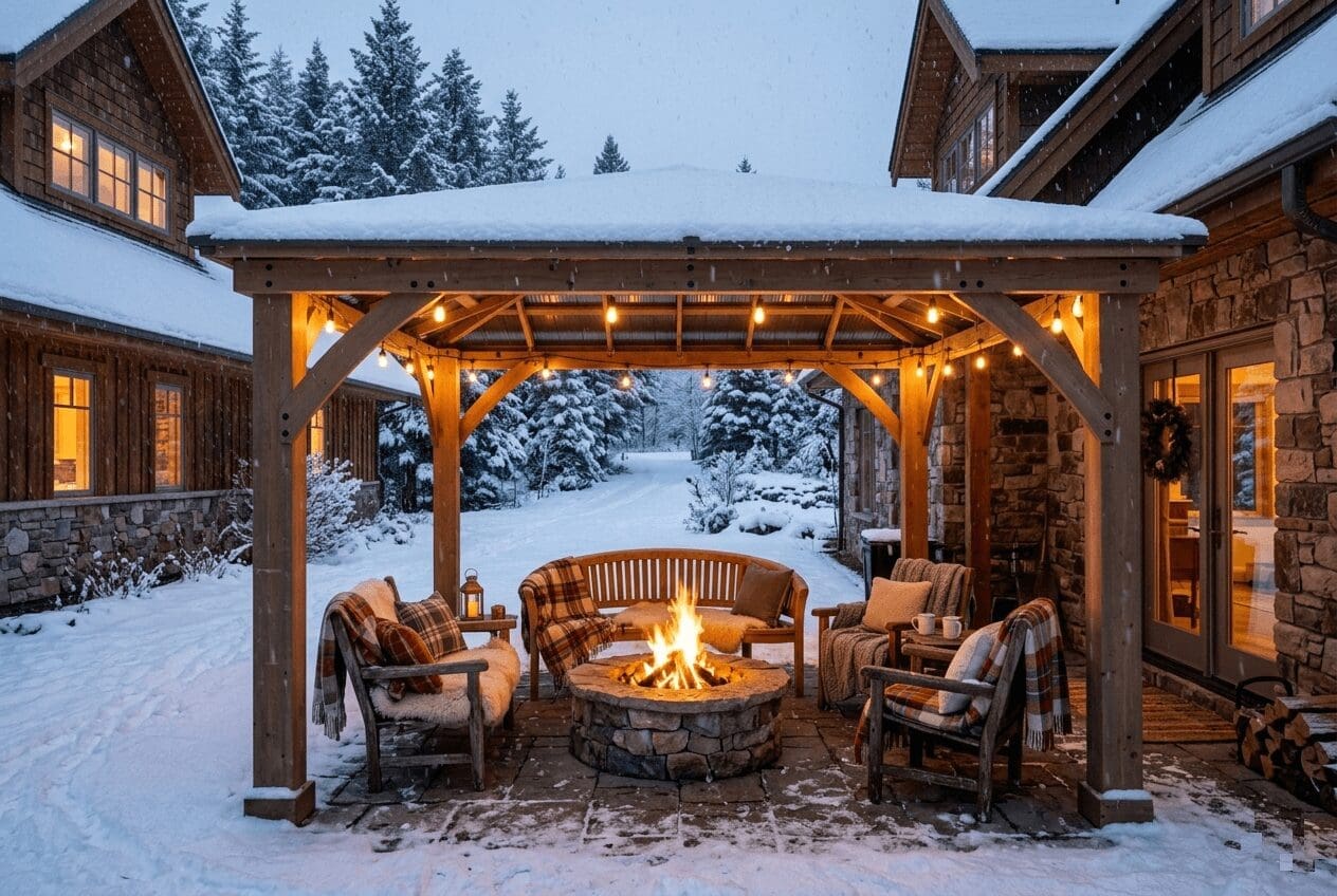 Winterized Pergola for a Winter Landscape