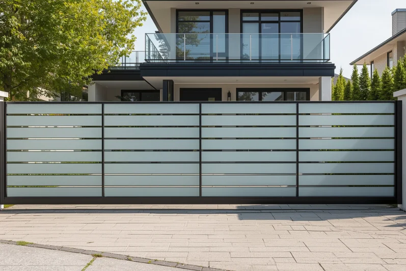 Fence with a Sliding Gate