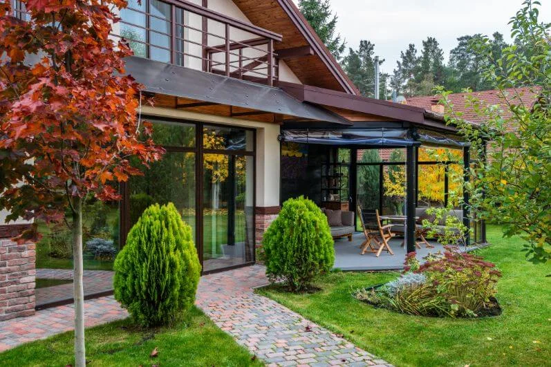 Contemporary Backyard with a Clean Color Palette